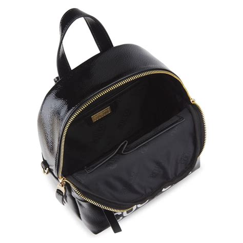 versace jeans couture faux leather convertible logo backpack|Versace Jeans men's backpack.